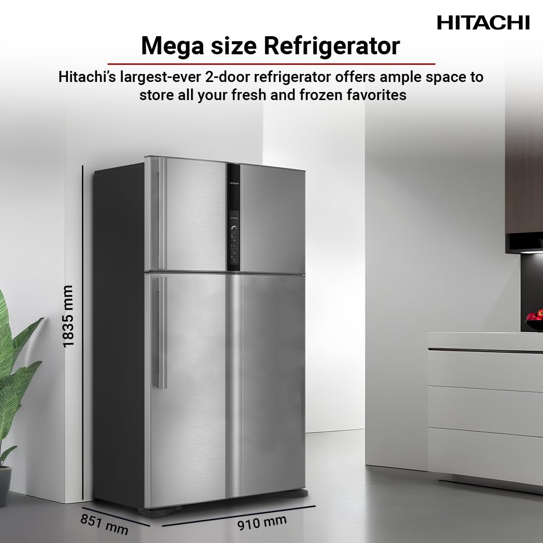 Hitachi 990L Gross Top Mount Double Door Premium Refrigerator